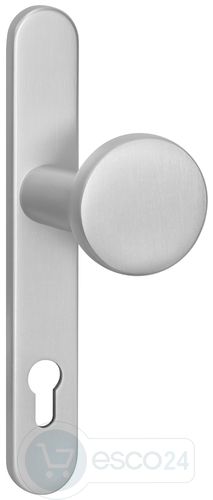 esco BASIC Türknopf 0734 Langschild außen, PZ 92, Alu EV1