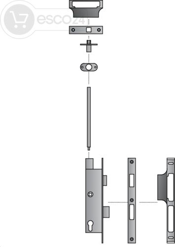 FR-Schloss-Set BKS-S-18-1/2T 1flg. einw.