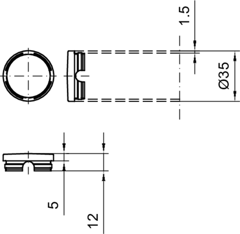 kreisförmiger schlauch, hülse, dichtung, ring, technische zeichnung