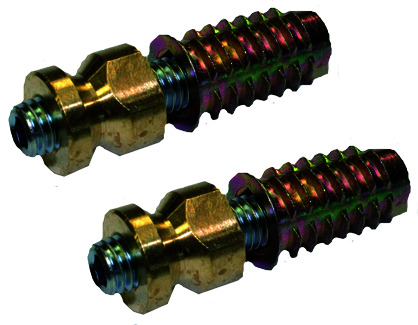 bolts, threaded stud, hardware, brass bolts, two bolts