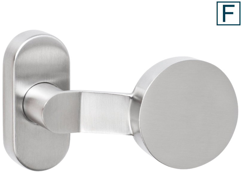 Türdrückergarnitur, Türknauf, Rundknopf, Edelstahl, Brushed Nickel