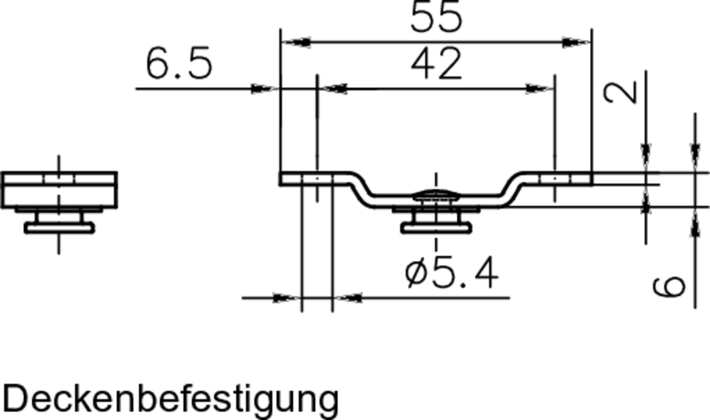 sichtbare-fassung, technik-komponente, montage-teil, innendurchmesser-5.4, oberfläche-matt