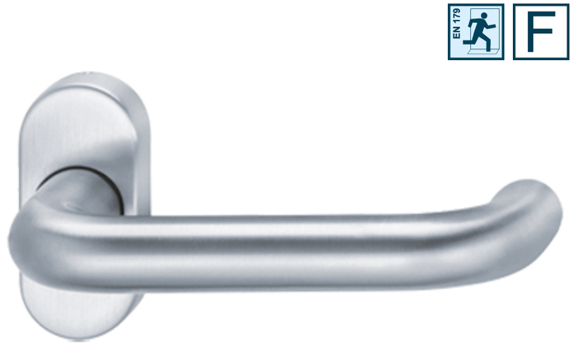 Türgriff, Türdrücker, Türgriff aus Metall, Edelstahl, angeklebte Platte