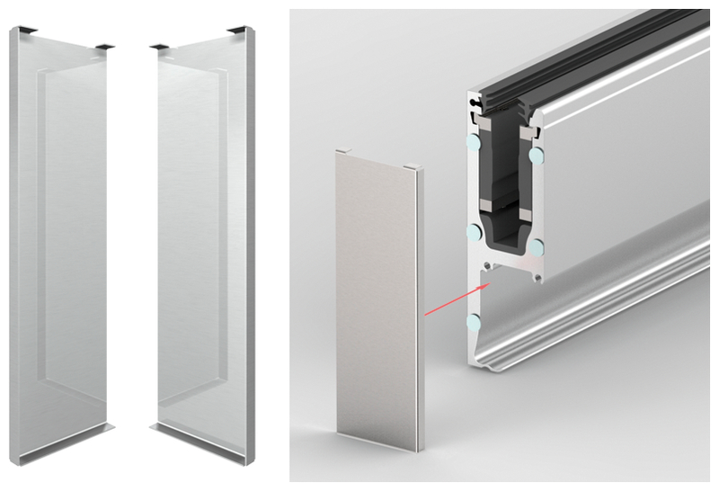 Glass panel, Door panel, Aluminum frame, Sliding door, Joiner strip