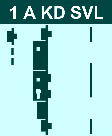 FT-Set systeQ-M-SLM-KIGA-ESC-1A KD + SVL 1 flg. Fkt.E DH=850/1570