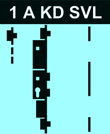 FT-Set systeQ-M-SLM-KIGA-ESC-1A KD + SVL 1 flg. Fkt.E DH=850/1570
