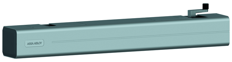 linearer Aktuator, Schlitten-/Schiene, Metallgehäuse, bläulich-teal, kompaktes Gerät