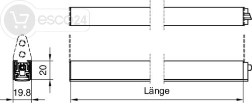 Planet Absenkdichtung MF-FH+RD l=1210mm, o.Bef.-mat.