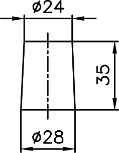 scheibe, rauch, scheibenform, durchmesser-Ø24, höhe-35