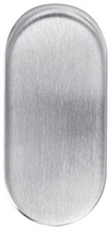 esco Clip-Blindrosette h=7mm, oval, Edelstahl matt Aluminium, Aluminium,