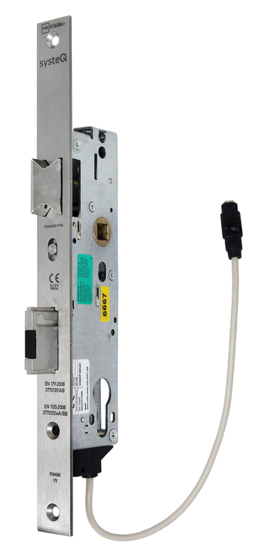 mortise Türschloss,  Türschloss,  elektrischer Riegel,  silbernes Metall,  Kabelleitung