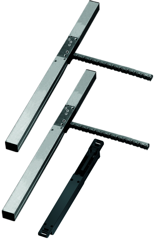 Tischbein, Spannstab, Schubladenauszug, Scharnier, Stahlprofil