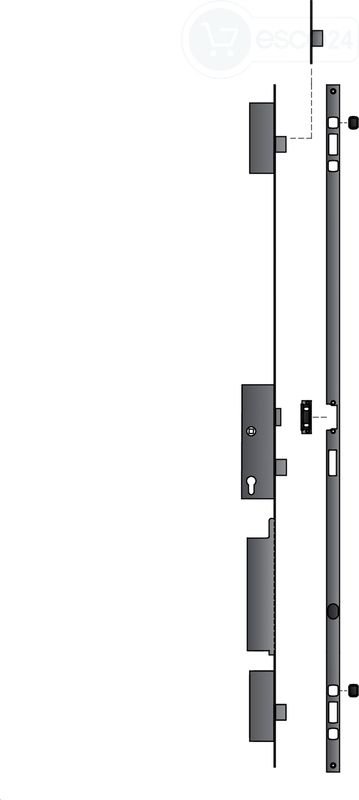 HT-MFV-Set systeQ-M-SLM-1  hoT 1flg. einw., Schließleiste