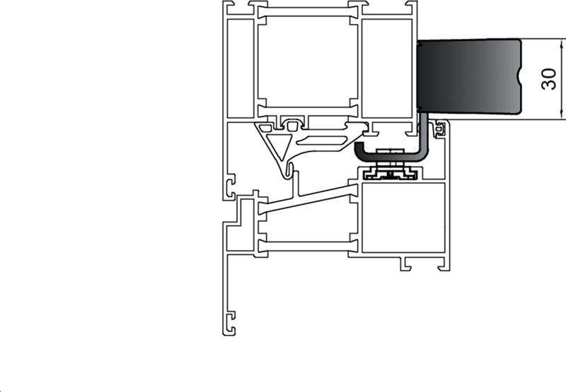 Fensterprofil, Aluminium, Dichtprofil, Schwarz, Kante