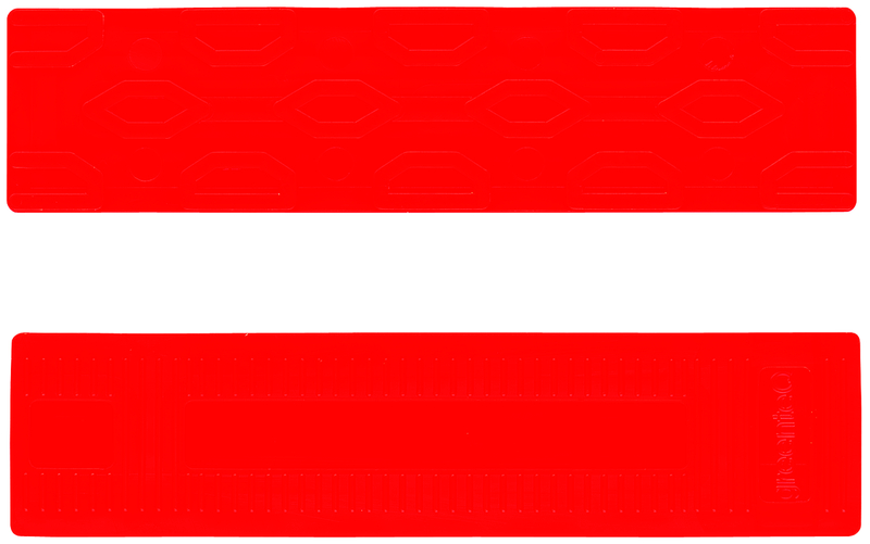 messen, Lineal, rot, Kunststoff, gestreift