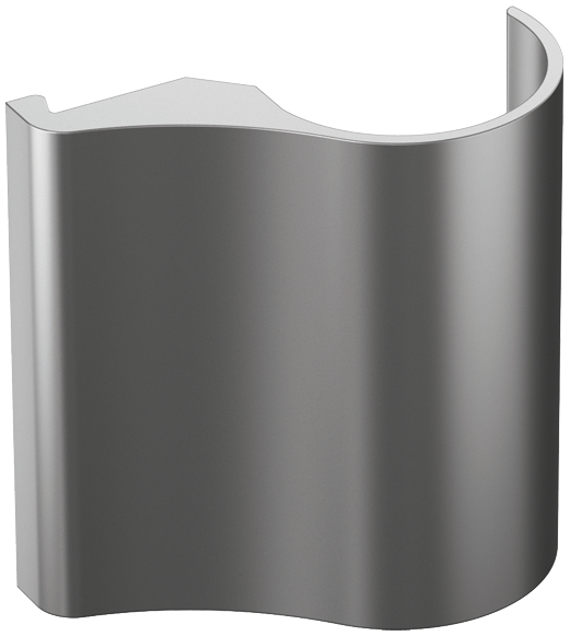 stahl, wandhalter, kurve, metall, beschichtung