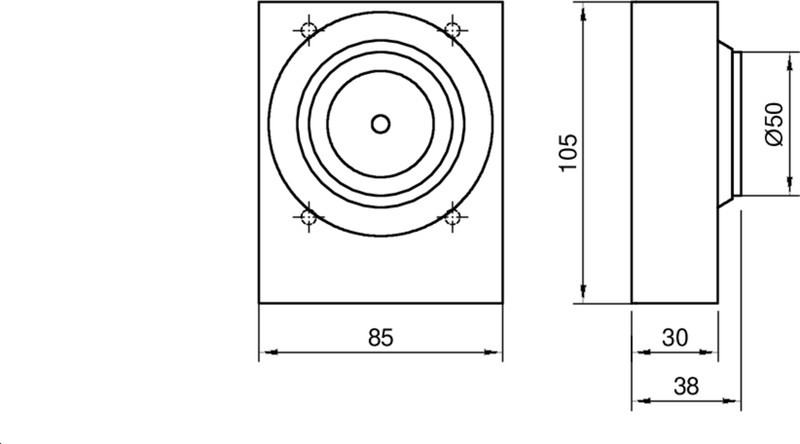 Lautsprecher, Treiber, Rund, Metall, Kopfplatte