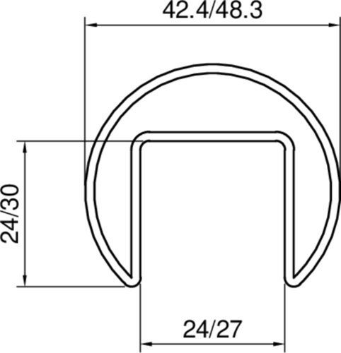BALARDO - Handlauf rund 21,52 mm Edelstahl geschl. L=6000mm Ø=48,3x1,5mm