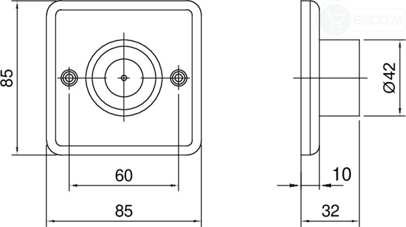 dormakaba EM 500 G Türhaftmagnet Edelstahl-Design