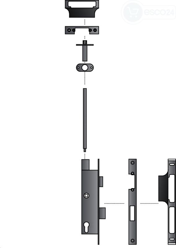 FR-Schloss-Set BKS-S-18-1TE 1flg. einw.