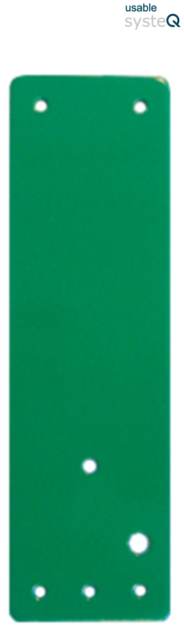 grüne Platte, Metallplatte, Lochplatte, rechteckige Platte, flache Platte