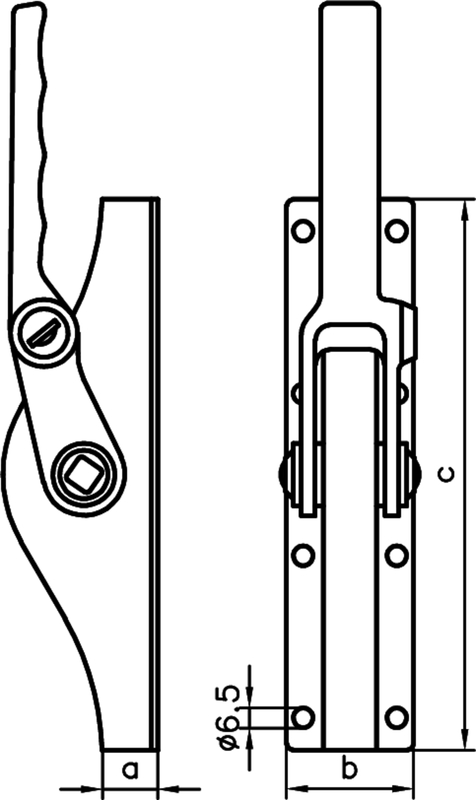 Zange, Handwerkzeug, Sperrvorrichtung, Metall, Konstruktionszeichnung