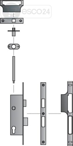 FR-Schloss-Set systeQ-S-1T 1flg.  ausw.