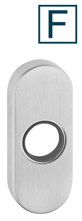Tür-Spion, Beschlagabdeckung, Metallplatte, Rundloch, gebürstetes Aluminum