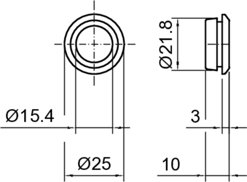 ring, bearing, bushing, hole, technical-drawing