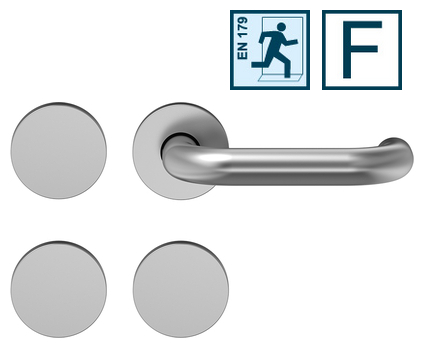 Türgriff, Beschlagknopf, Edelstahl, rundplatten, Türdrücker