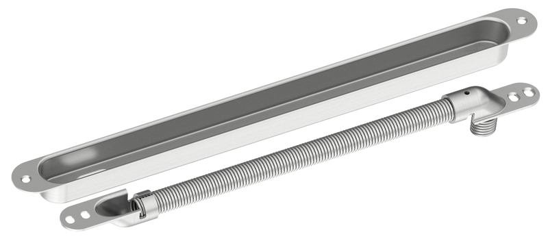 Armgriff, Stahlbeschlag, Federmechanismus, Metallhalter, Türbeschlag