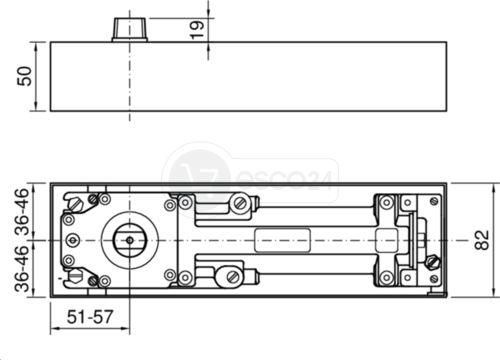 dormakaba BTS 75V mit Steckachse  EN1-4 mit 90°-Feststellung