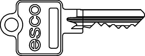 Schlüsselanhänger, Edelstahl, Schlossverschluss, Schlüssel, normale Schlüsselgröße