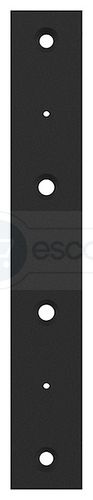 ekey dLine Montageplatte für Controller  eckig-24x180x2, 7mm, KS schwarz