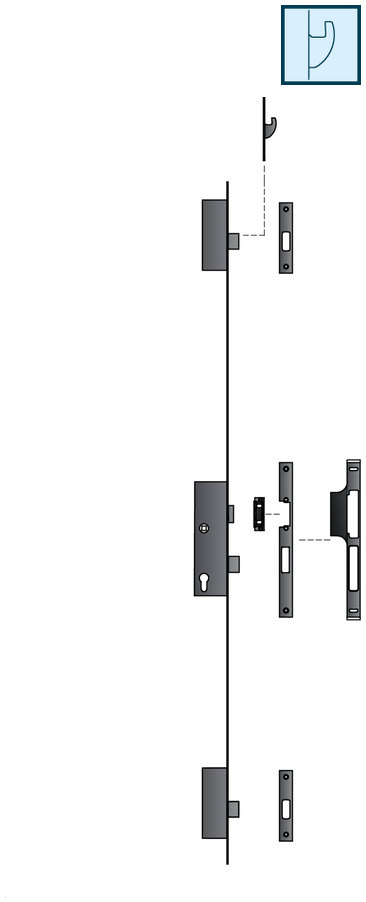 Tür, Schloss, Sperrschloss, Griff, Montage