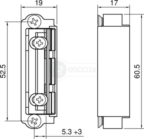 Fallenhalter 118 ProFix2 Zink-Druckguss, 3 mm verstellbar, L/R