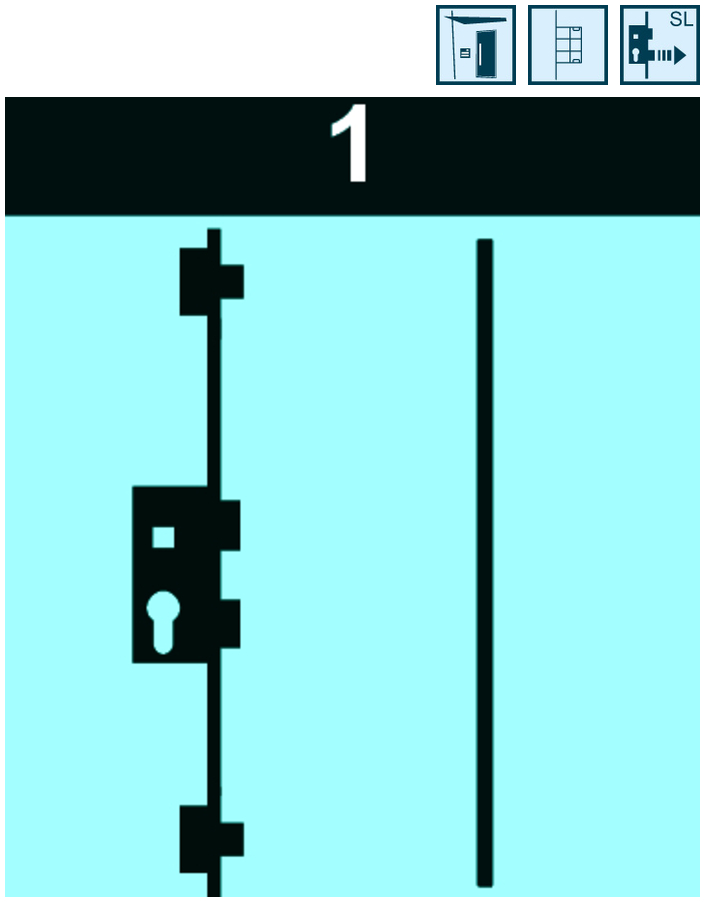 HT-MFV-Set systeQ-M-SL-1 1flg. einw., Schließleiste