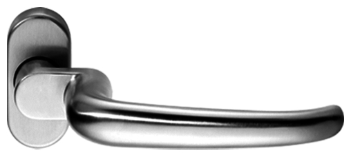 esco Türdrücker R 206 A FS VK=9mm, Edelstahl matt Griff, Rauchrohr, Griff, Rauchrohr,