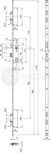 MFV WILKA 8600-2SH-ESC1 Fkt.B D34 U6x24x1770 L/R