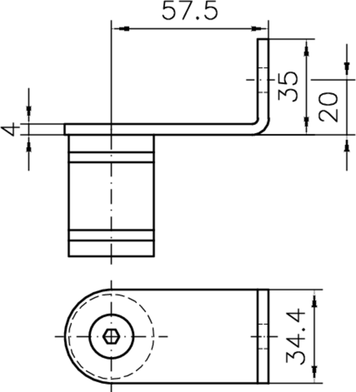 L-Forme Halterung, Wandhalterung, Winkelbein, Metallhalterung, Bohreinsatz