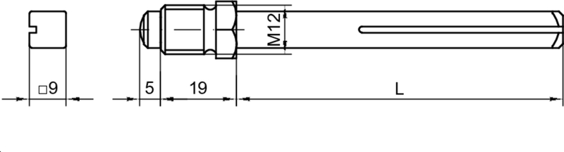 M6 Sechskantschraube, Schraubendüse, Zylinderform, Gewinde M12, DIN M12 Gewinde
