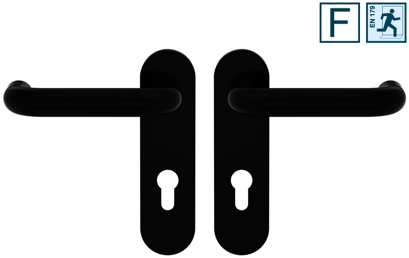 Türknopf, Türgriff, Stange, Kunststoff, Schwarz