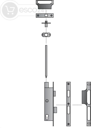 FR-Schloss-Set BKS-S-18-1T 1flg. einw.