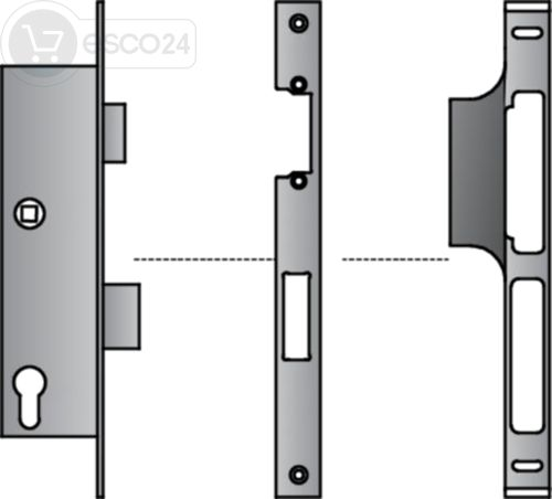 FR-Schloss-Set BKS-S-13-1E 1flg. einw.