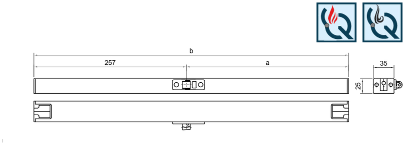 LED-Streifen, lineares Licht, Aluminiumgehäuse, Konstruktionszeichnung, Steckverbinder