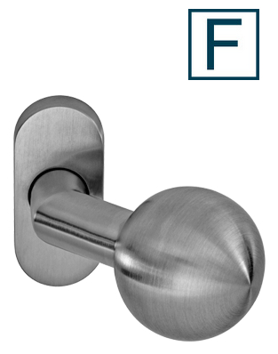 Türknopf, Edelstahl, Schnellverschluss, Rundknopf, Türbeschlag