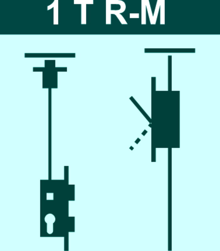 Schlosssystem systeQ-S-20, 1TR-M 2flg. einwärts