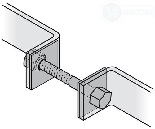 esco Stangengriff-Befestigungsset paarweise durchgehend, TS 70-74 mm