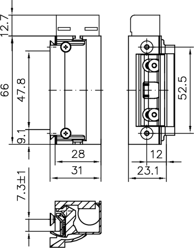elektrisches Bauteil, Klemmblock, rechteckiges Bauteil, zeichnungsmaße, Montageabmessungen