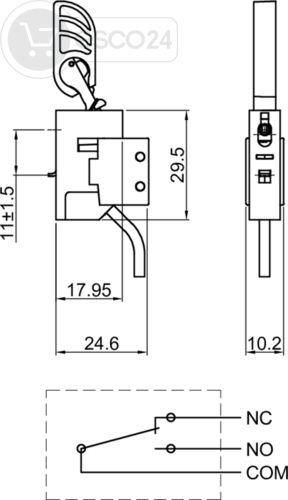 systeQ RSK, Wechsler VDS Kl.C IP67, Kabel 6m, max. 30V DC, 0,3A